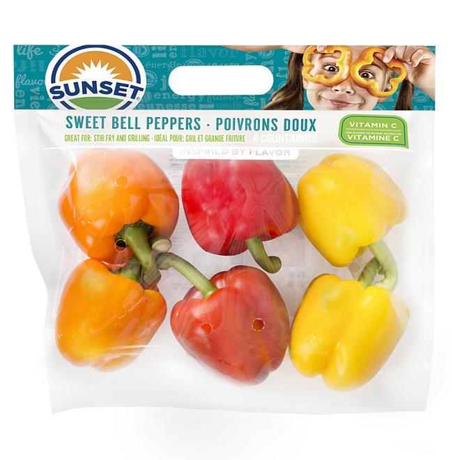 Multi Bell Sweet Peppers 6 ct.