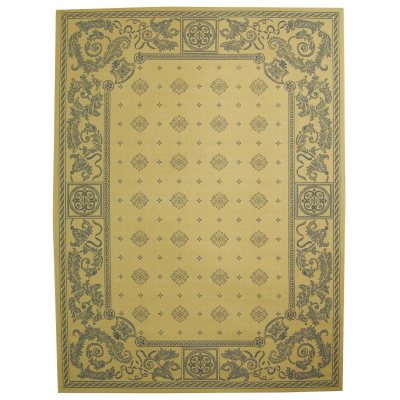 Courtyard Rug - Natural/Blue 7'10