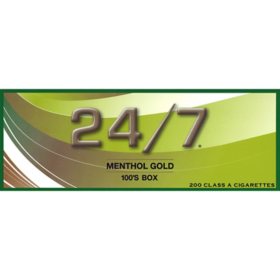 24/7 Menthol Gold 100 Box 20 ct., 10 pk.