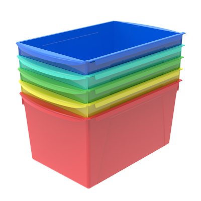 Storex Storage Bins, Assorted Colors