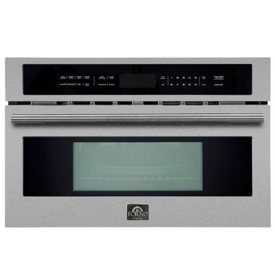 FORNO Oliena 30 Inch Built-In Microwave Convection Oven - Stainless:- Stainless Steel