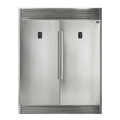 Extra large refrigerator freezer combo with store ice maker