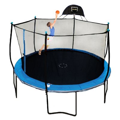 BouncePro 14' Trampoline with Enclosure and Basketball System Sam's Club