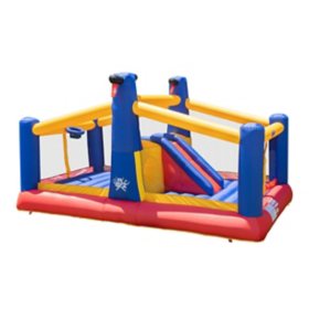 Double Inflatable Bounce House with Dodgeball