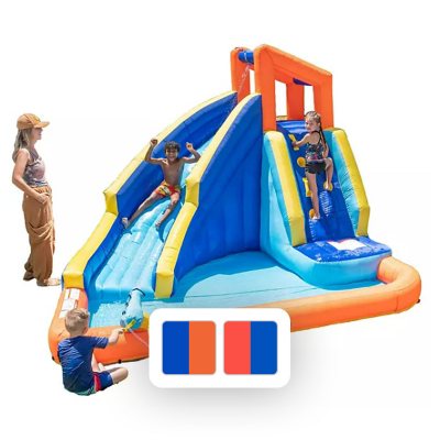  Corson Tools Splash and Slide Climb Inflatable Water Blob,  Climbing Wall, and Pool Area