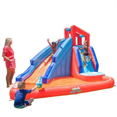  Corson Tools Splash and Slide Climb Inflatable Water Blob,  Climbing Wall, and Pool Area