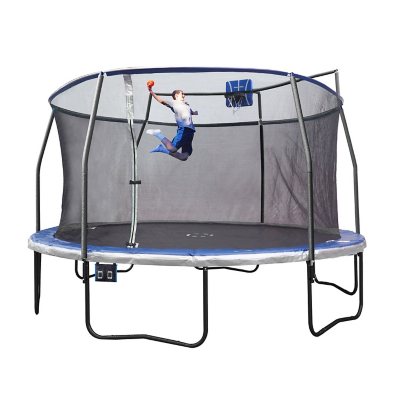 Sportspower Bounce Pro 15 Trampoline with SLAMA Jama Basketball Set