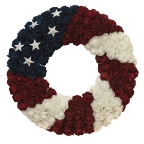 17" Americana Flower Wreath