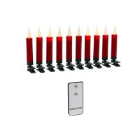 Infrared Remote Control 4.13"H LED Candles - Set of 10 (Red )