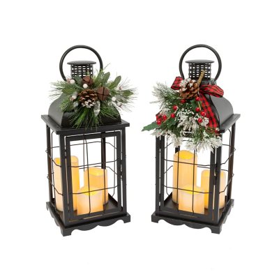 Lighted Holiday Lanterns, Set of 2 - Sam's Club