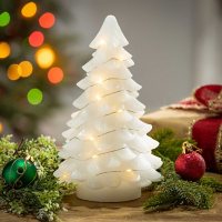 White Christmas Trees, Set of 2