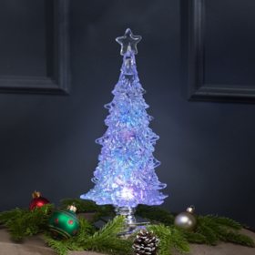 12.6" Battery-Operated Spinning Water Globe Christmas Tree