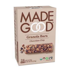 MadeGood Chocolate Chip Bars, 0.85 oz., 24 pk.