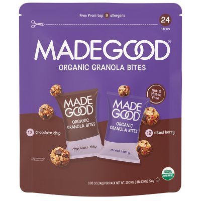 MadeGood Mixed Berry & Chocolate Chip Granola Minis, 24 pk. - Sam's Club