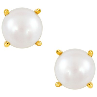 Freshwater Button Pearl Studs With 14k Gold Earring Backs – HK Jewels