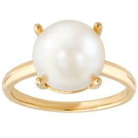 Honora Freshwater Cultured Button Pearl in 14k Yellow Gold Ring