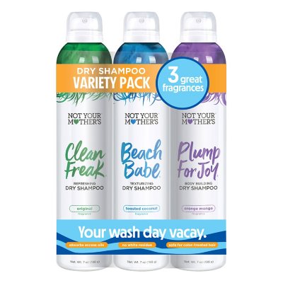 Not Your Mother's Dry Shampoo, 3 Pack (Clean Freak, Beach Babe, Plump for  Joy) - Sam's Club