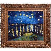 Vincent Van Gogh Starry Night Over the Rhone (gold) Hand Painted Oil Reproduction