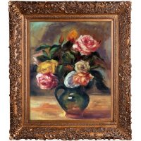 Pierre-Auguste Renoir Bouquet of Roses Hand Painted Oil Reproduction