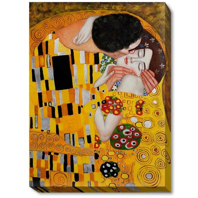 Hand-painted Oil Reproduction of Gustav Klimt's The Kiss . - Sam's Club