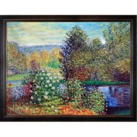 Hand-painted Oil Reproduction of Claude Monet's  <i>Corner of the Garden at Montgeron</i>.