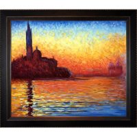 Hand-painted Oil Reproduction of Claude Monet's San Giorgio Maggiore by Twilight.