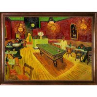 Hand-painted Oil Reproduction of Vincent Van Gogh's  <i>The Night Café</i>.