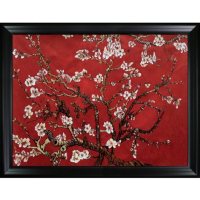 Hand-painted Oil Reproduction of Vincent Van Gogh's Branches of Almond Tree in Blossom (Red).