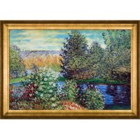Hand-painted Oil Reproduction of Claude Monet's Corner of the Garden at Montgeron.