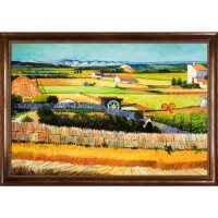 Hand-painted Oil Reproduction of Vincent Van Gogh's <i>The Harvest</i>.