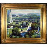 Hand-painted Oil Reproduction of Claude Monet's  <i>Les Tuileries, 1876, Musee Marmottan</i>.