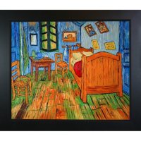 Hand-painted Oil Reproduction of Vincent Van Gogh's Bedroom at Arles.