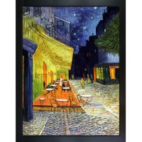 Hand-painted Oil Reproduction of Vincent Van Gogh's <i>Cafe Terrace at Night</i>.