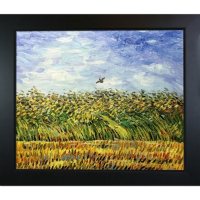 Hand-painted Oil Reproduction of Vincent Van Gogh's <i>Edge of a Wheat Field with Poppies and a Lark</i>..