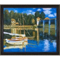 Hand-painted Oil Reproduction of Claude Monet's  The Road Bridge at Argenteuil..