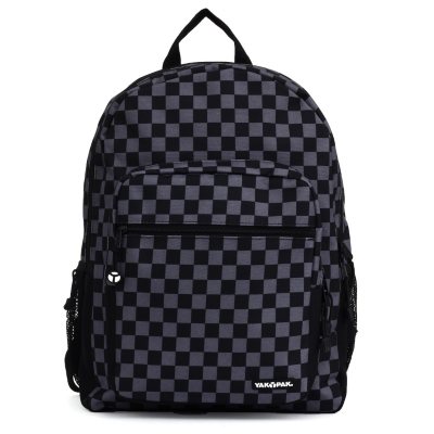 Yak Pak Biggie Backpack in Black Checker Print - Sam's Club