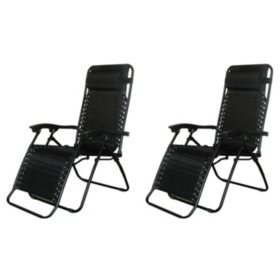 Zero Gravity Outdoor Chairs,  2 Pack (Assorted Colors)