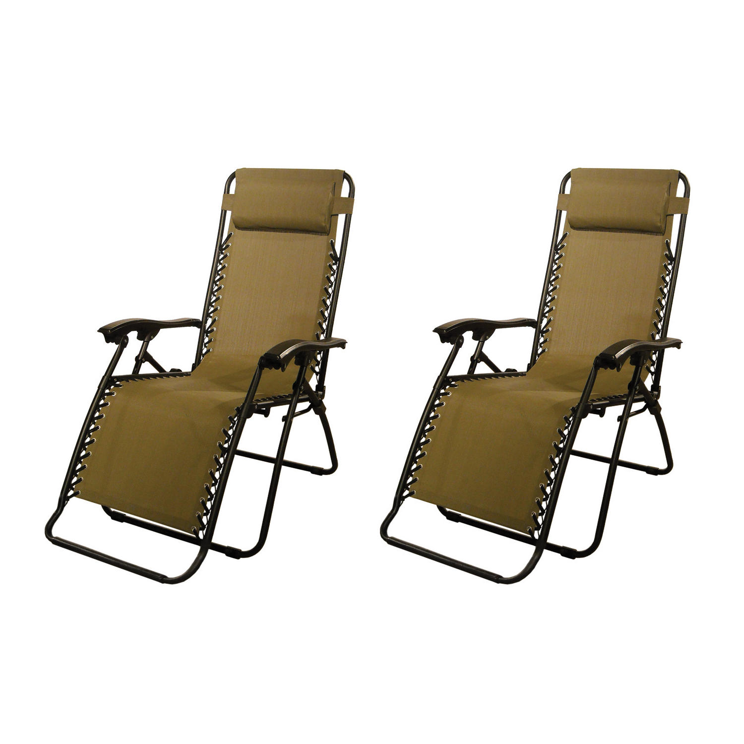Set of 2 : Zero Gravity Chairs Case Lounge Patio Chairs