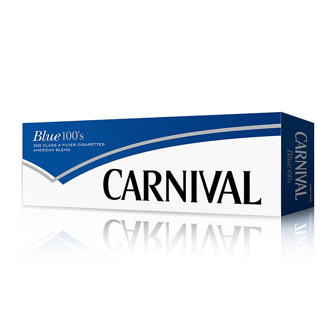 Carnival Blue 100s Soft Pack 20 ct., 10 pk.