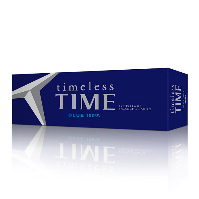 Timeless Time Blue 100s Box (20 ct., 10 pk.)