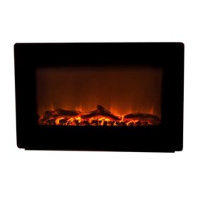 Fire Sense Black Wall Mounted Electric Fireplace Sam S Club