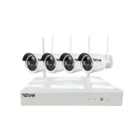 REVO Wireless 8 Channel NVR, 1TB with 4x 1080p Indoor/Outdoor Wireless IR Bullet Cameras