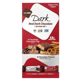 NuGo Dark Chocolate Gluten Free Protein Bar, Variety Pack 18 ct.