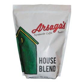 Arsaga's Medium to Dark Roast Whole Bean Coffee, House Blend 32 oz.