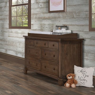 evolur santa fe crib antique brown