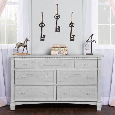 evolur santa fe double dresser in storm grey