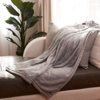 SUNBEAM HEATED THROW GRAY Sam s Club