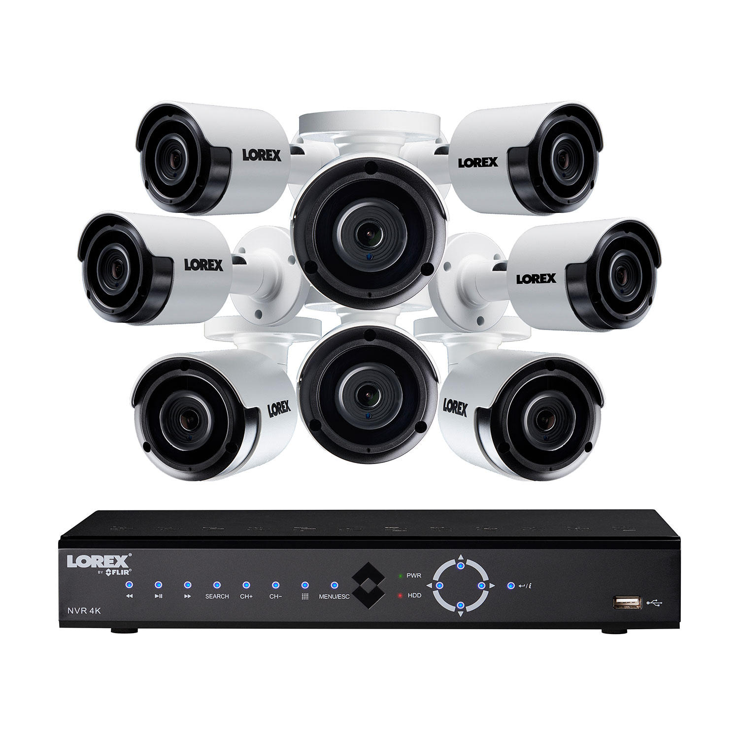Lorex 8-Channel 5MP NVR Surveillance System with 2TB HDD, 8-Camera 5MP Outdoor Bullet Cameras