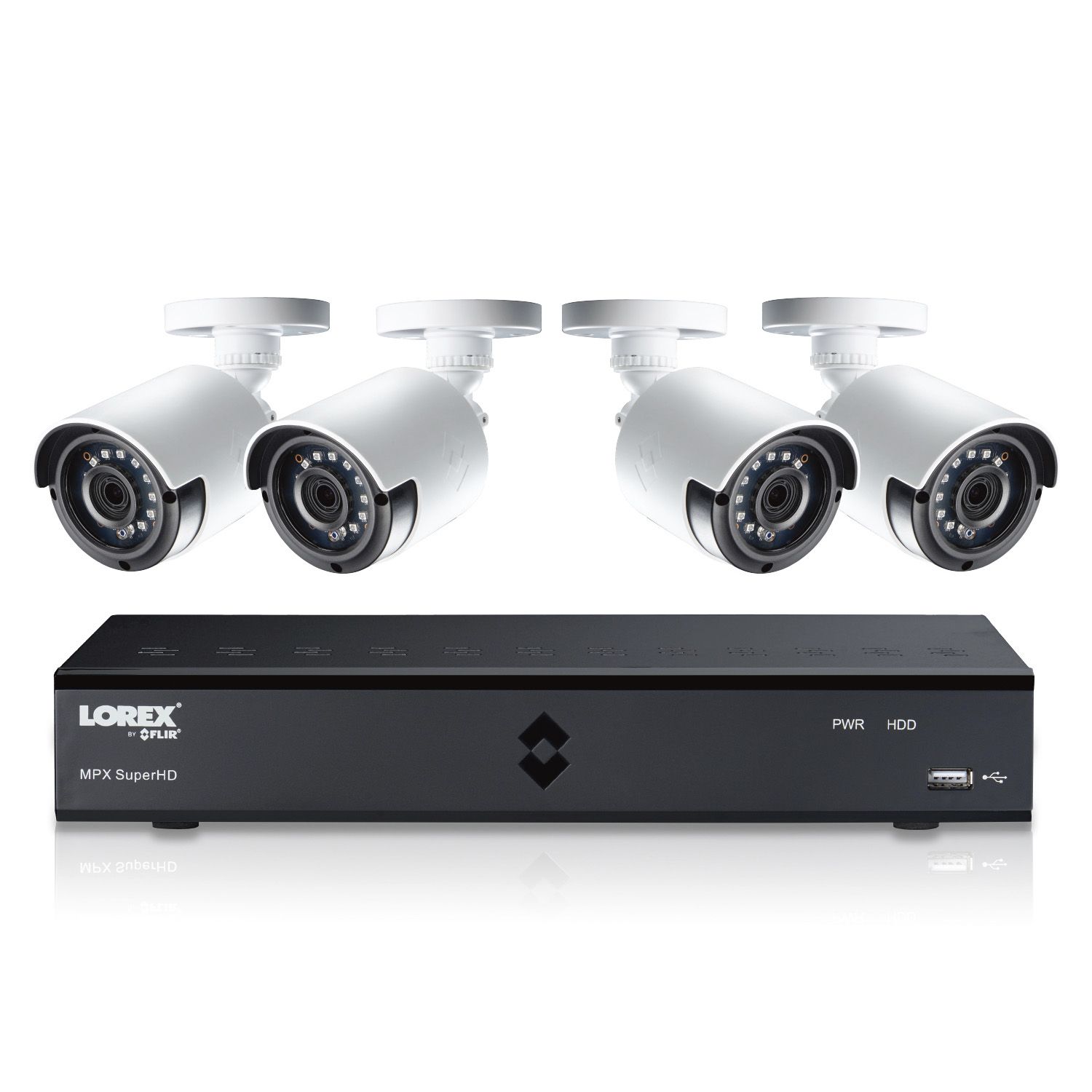 Lorex 4-Channel 4MP Super HD Security System with CNV, 1TB DVR, 4 Camera