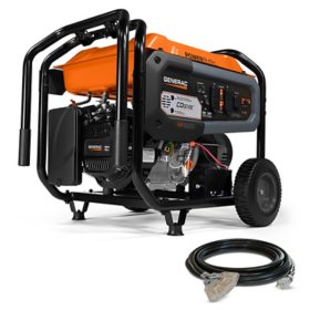 Generac GP8000E Portable Generator With Electric Start and Extension Cord